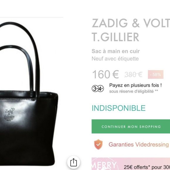 Authentic Zadig & Voltaire By T Gillier Boxy Leather Bag Vintage square Satchel - Picture 12 of 14